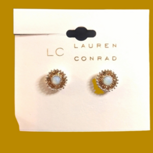 Lauren Conrad Silver Tone Rhinestone Earrings‎